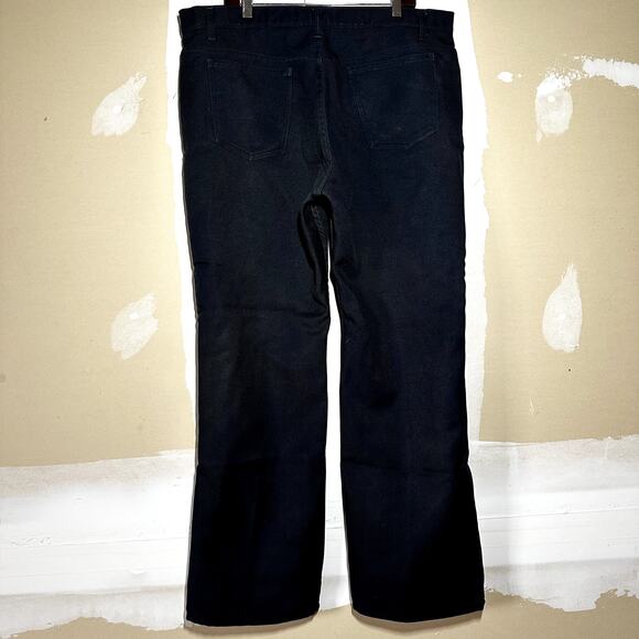 Vintage Levi's Bootcut Pants Wrinkle Resistant 80s Navy Blue 42x32 - Picture 4 of 4